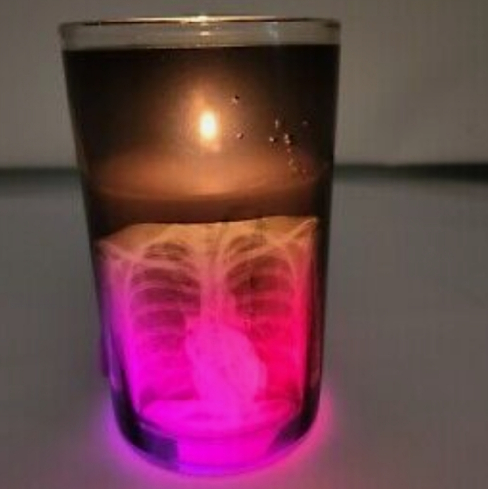 2X COLOR CHANGING BRAIN RIB CAGE SKELTON HALLOWEEN CANDLES - Picture 5 of 10